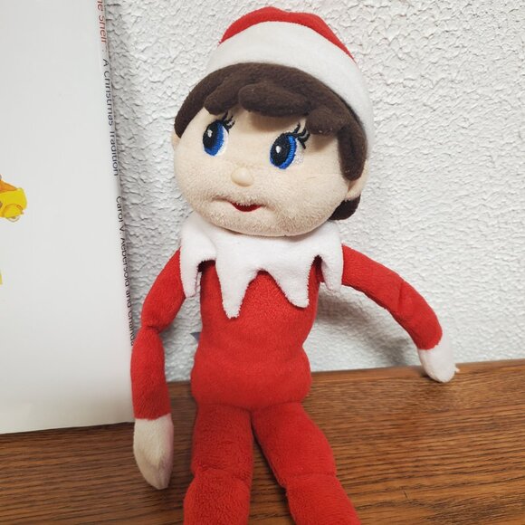 Plush 14" Elf on a Shelf and the Book the Elf on the Shelf A Christmas Tradition - Picture 3 of 8